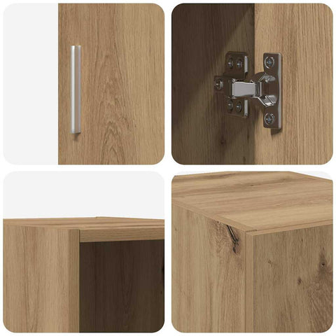 vidaXL Wall Cabinet Artisan oak 30 x 42.5 x 40 cm Engineered wood