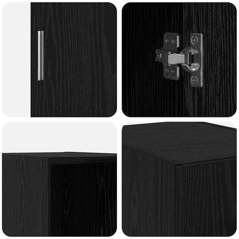 vidaXL Wall Cabinet Black oak 30 x 42.5 x 40 cm Engineered wood