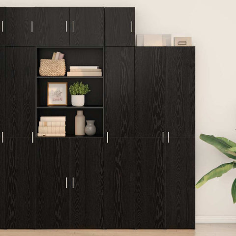 vidaXL Wall Cabinet Black oak 30 x 42.5 x 40 cm Engineered wood