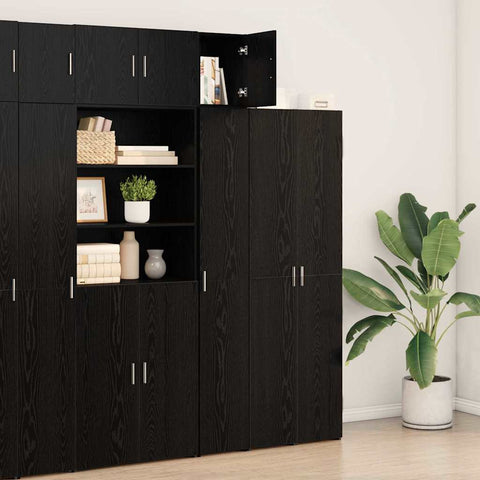 vidaXL Wall Cabinet Black oak 30 x 42.5 x 40 cm Engineered wood