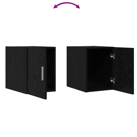 vidaXL Wall Cabinet Black oak 30 x 42.5 x 40 cm Engineered wood