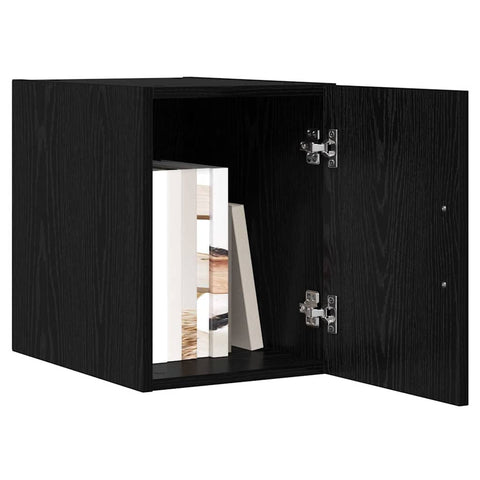 vidaXL Wall Cabinet Black oak 30 x 42.5 x 40 cm Engineered wood