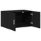 vidaXL Wall Cabinet Black oak 70 x 42.5 x 40 cm Engineered wood