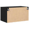 vidaXL Wall Cabinet Black oak 70 x 42.5 x 40 cm Engineered wood