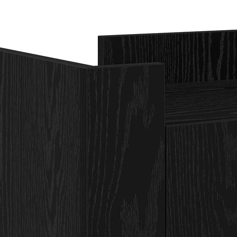 vidaXL Sideboard Black Oak 45 x 35 x 75 cm Engineered wood