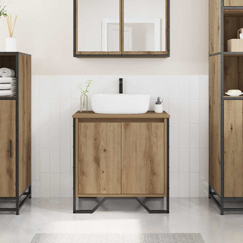 vidaXL Bathroom Sink Cabinet Artisan Oak 60x35x50 cm Engineered Wood