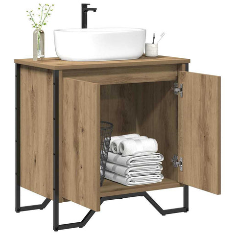 vidaXL Bathroom Sink Cabinet Artisan Oak 60x35x50 cm Engineered Wood