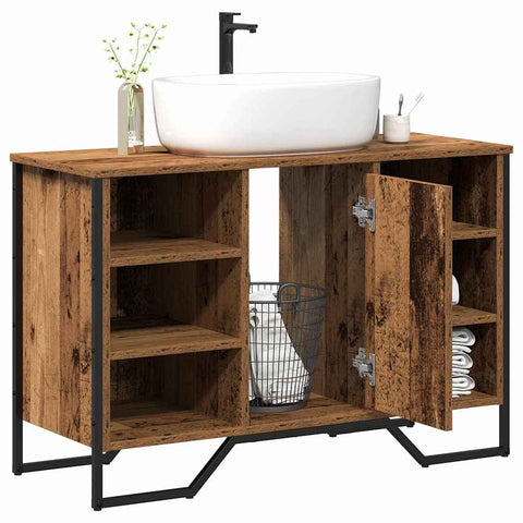vidaXL Sink Cabinet with Shelf Other Old Wood 91 x 35 x 60 cm