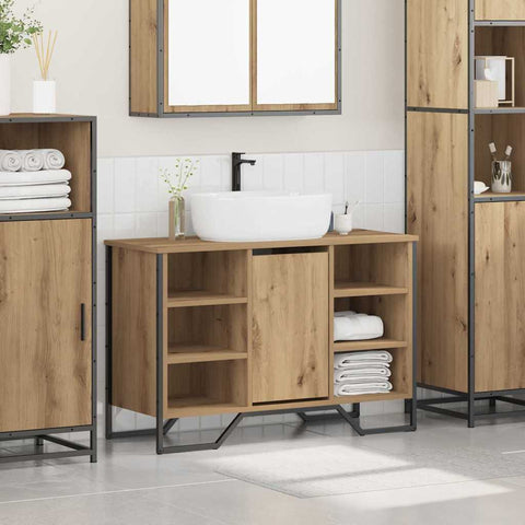vidaXL Sink Cabinet Artisan Oak 91 x 35 x 60 cm Engineered wood
