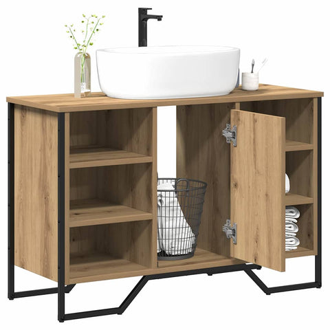 vidaXL Sink Cabinet Artisan Oak 91 x 35 x 60 cm Engineered wood