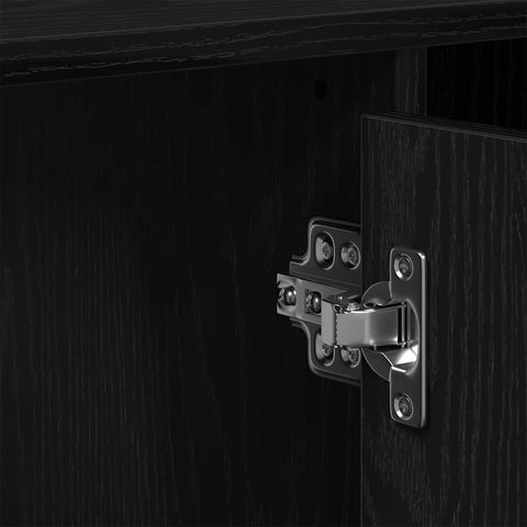 vidaXL Sink Cabinet Black Oak 91 x 35 x 60 cm Engineered wood