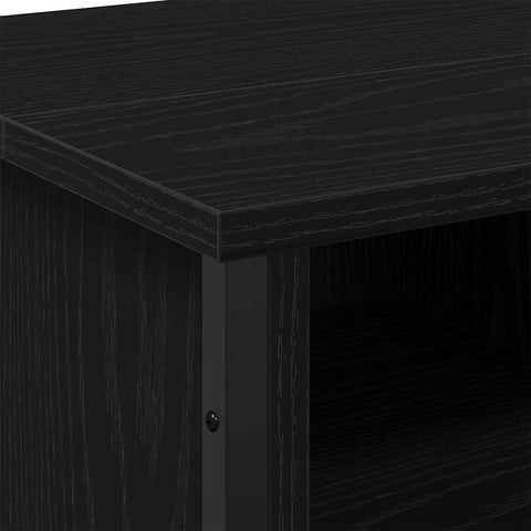 vidaXL Sink Cabinet Black Oak 91 x 35 x 60 cm Engineered wood
