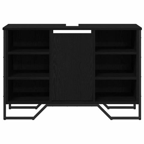 vidaXL Sink Cabinet Black Oak 91 x 35 x 60 cm Engineered wood
