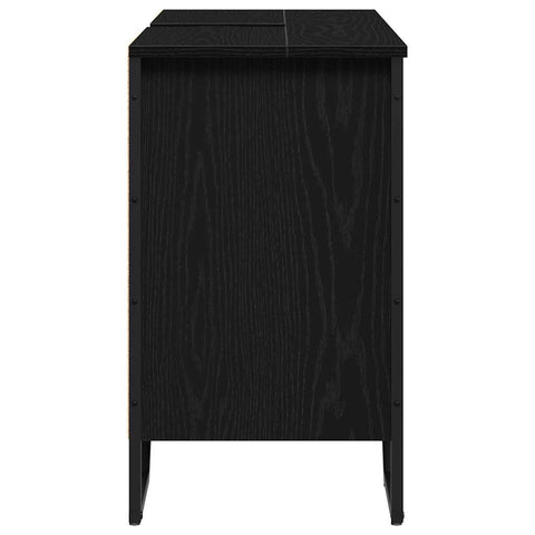 vidaXL Sink Cabinet Black Oak 91 x 35 x 60 cm Engineered wood