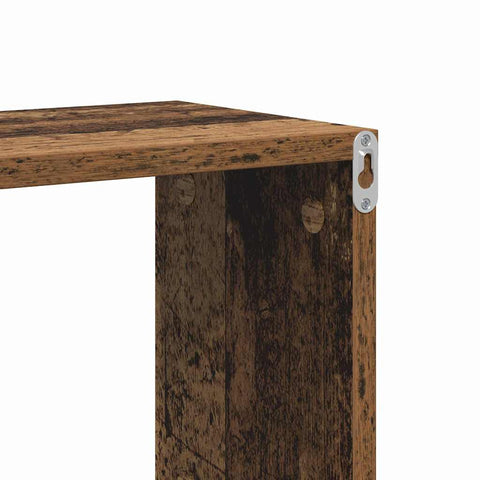 vidaXL Wall Shelf Old Wood 100x20x53 cm Engineered Wood