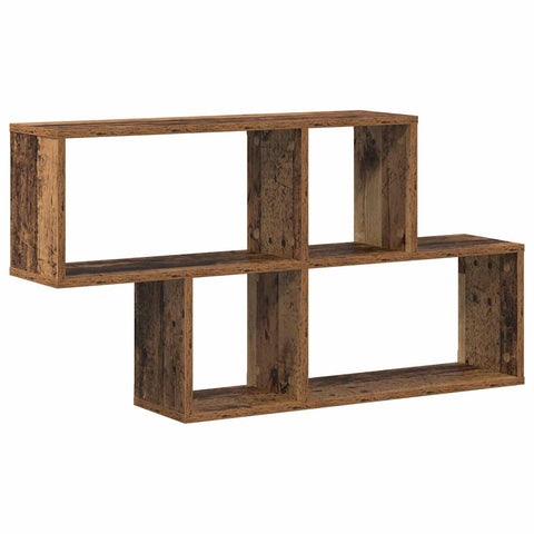 vidaXL Wall Shelf Old Wood 100x20x53 cm Engineered Wood