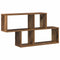 vidaXL Wall Shelf Old Wood 100x20x53 cm Engineered Wood