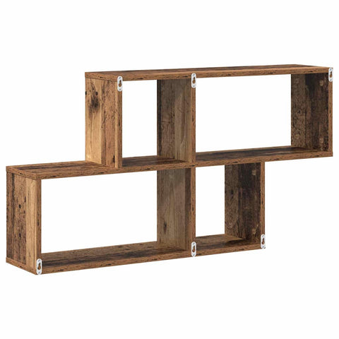 vidaXL Wall Shelf Old Wood 100x20x53 cm Engineered Wood