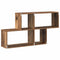 vidaXL Wall Shelf Old Wood 100x20x53 cm Engineered Wood