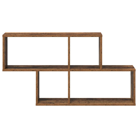 vidaXL Wall Shelf Old Wood 100x20x53 cm Engineered Wood