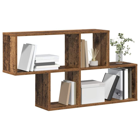 vidaXL Wall Shelf Old Wood 100x20x53 cm Engineered Wood