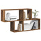 vidaXL Wall Shelf Old Wood 100x20x53 cm Engineered Wood