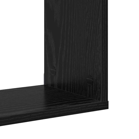 vidaXL Wall Shelf Black Oak 100x20x53 cm Engineered Wood