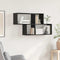 vidaXL Wall Shelf Black Oak 100x20x53 cm Engineered Wood