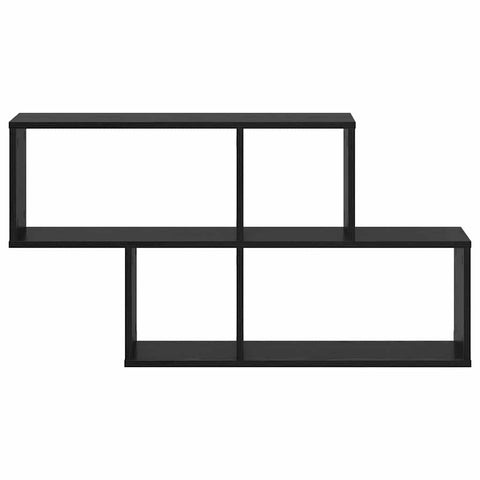 vidaXL Wall Shelf Black Oak 100x20x53 cm Engineered Wood