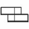 vidaXL Wall Shelf Black Oak 100x20x53 cm Engineered Wood