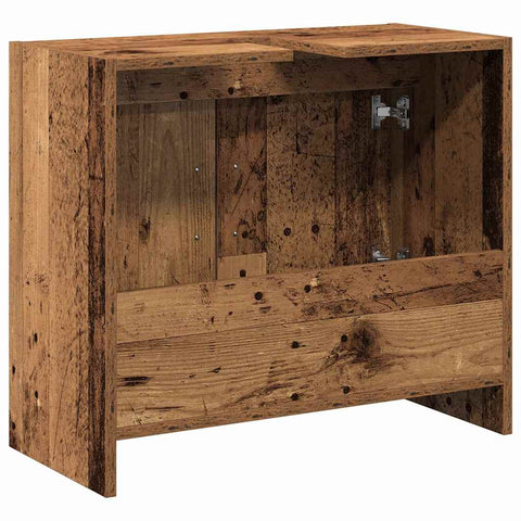 vidaXL Sink Cabinet with Door Old Wood 63 x 29 x 55 cm Engineered wood