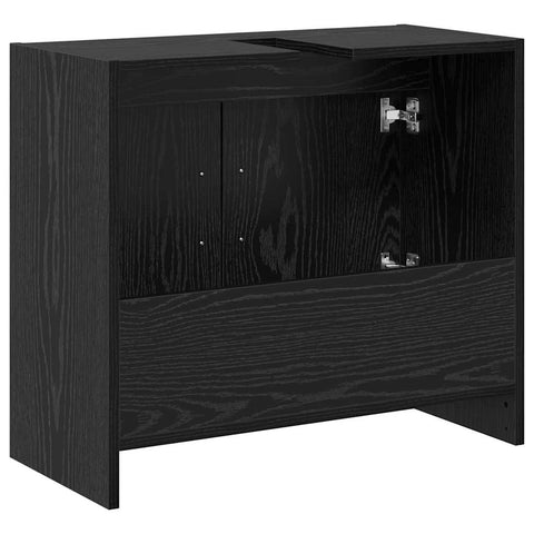 vidaXL Sink Cabinet Black Oak 63 x 29 x 55 cm Engineered wood
