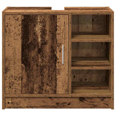 vidaXL Sink Cabinet with Door Old Wood 63 x 29 x 55 cm Engineered wood