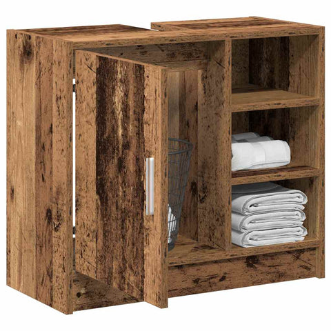 vidaXL Sink Cabinet with Door Old Wood 63 x 29 x 55 cm Engineered wood