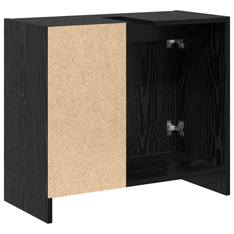 vidaXL Sink Cabinet Black Oak 63 x 29 x 55 cm Engineered wood