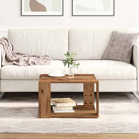 vidaXL Coffee Table Old Wood 51.5x51.5x30 cm Engineered Wood