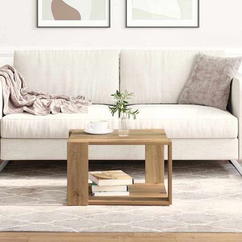 vidaXL Coffee Table Artisan Oak 51,5x51,5x30 cm Engineered Wood