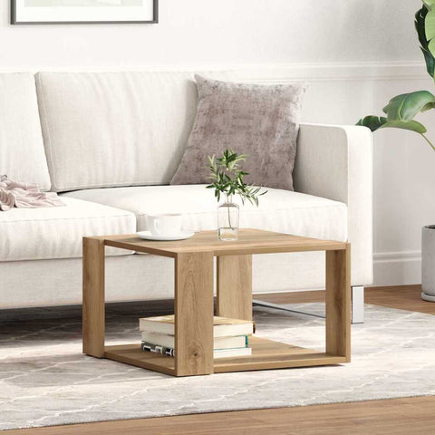 vidaXL Coffee Table Artisan Oak 51,5x51,5x30 cm Engineered Wood