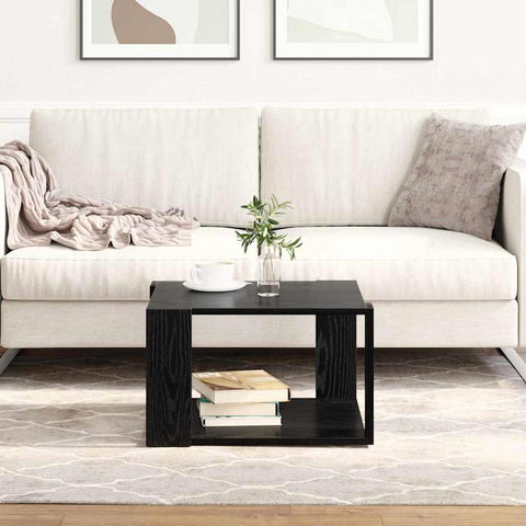 vidaXL Coffee Table Black Oak 51,5x51,5x30 cm Engineered Wood