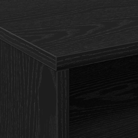 vidaXL Rolling Cabinet Black oak 60 x 48 x 81 cm Engineered wood