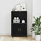 vidaXL Rolling Cabinet Black Oak 55 x 40 x 91 cm Engineered wood
