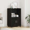 vidaXL Rolling Cabinet Black Oak 55 x 40 x 91 cm Engineered wood