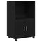 vidaXL Rolling Cabinet Black Oak 55 x 40 x 91 cm Engineered wood