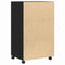 vidaXL Rolling Cabinet Black Oak 55 x 40 x 91 cm Engineered wood