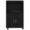 vidaXL Rolling Cabinet Black Oak 55 x 40 x 91 cm Engineered wood