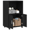 vidaXL Rolling Cabinet Black Oak 55 x 40 x 91 cm Engineered wood