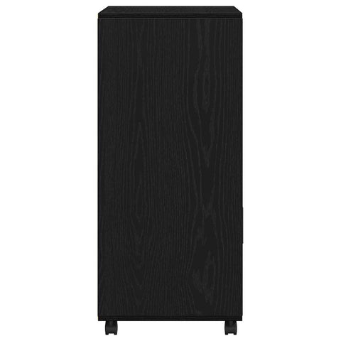 vidaXL Rolling Cabinet Black Oak 55 x 40 x 91 cm Engineered wood
