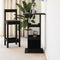 vidaXL Bar Table with Storage Black Oak 60x60x102 cm Engineered Wood