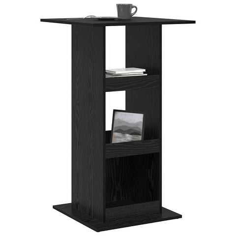 vidaXL Bar Table with Storage Black Oak 60x60x102 cm Engineered Wood