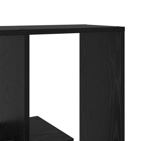 vidaXL Room Divider Bookcase Black Oak 67x25x161.5 cm Engineered Wood